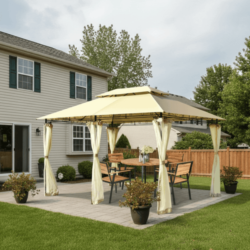 Gazebo-Giardino-Con-Rete-Rimovibile-E-Doppi-Tetti