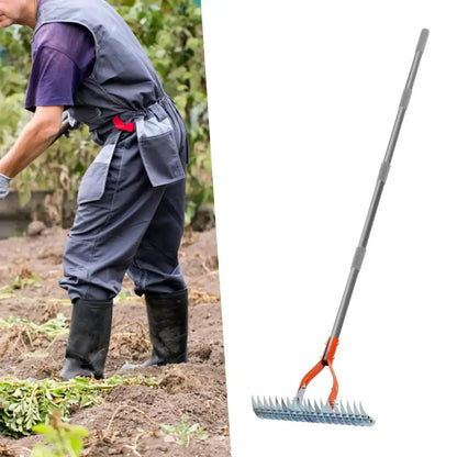 Rastrello-Scarificatore-Prato-Acciaio-Inox-4in1-Rimozione-Feltro-Erba