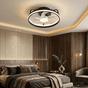 Ventilatore da soffitto con luce LED dimmerabile, 6 velocità, flusso reversibile, timer e controllo via app e telecomando. Silenzioso <30dB. Bianco o Nero.